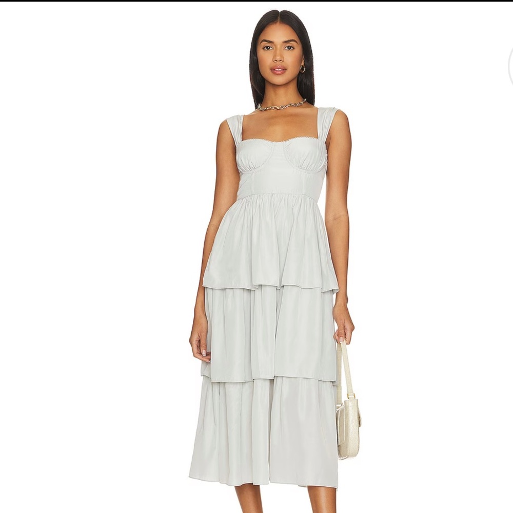 “Weworewhat” NWOT corset maxi dress